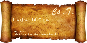Csajka Tímea névjegykártya